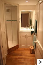 The Cottage utility room with spacious shower - a pleasure to use